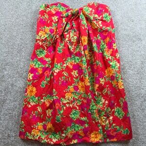 Caroline Constas Red Radiant Floral Strapless Bow Front Mini Dress Sweetheart